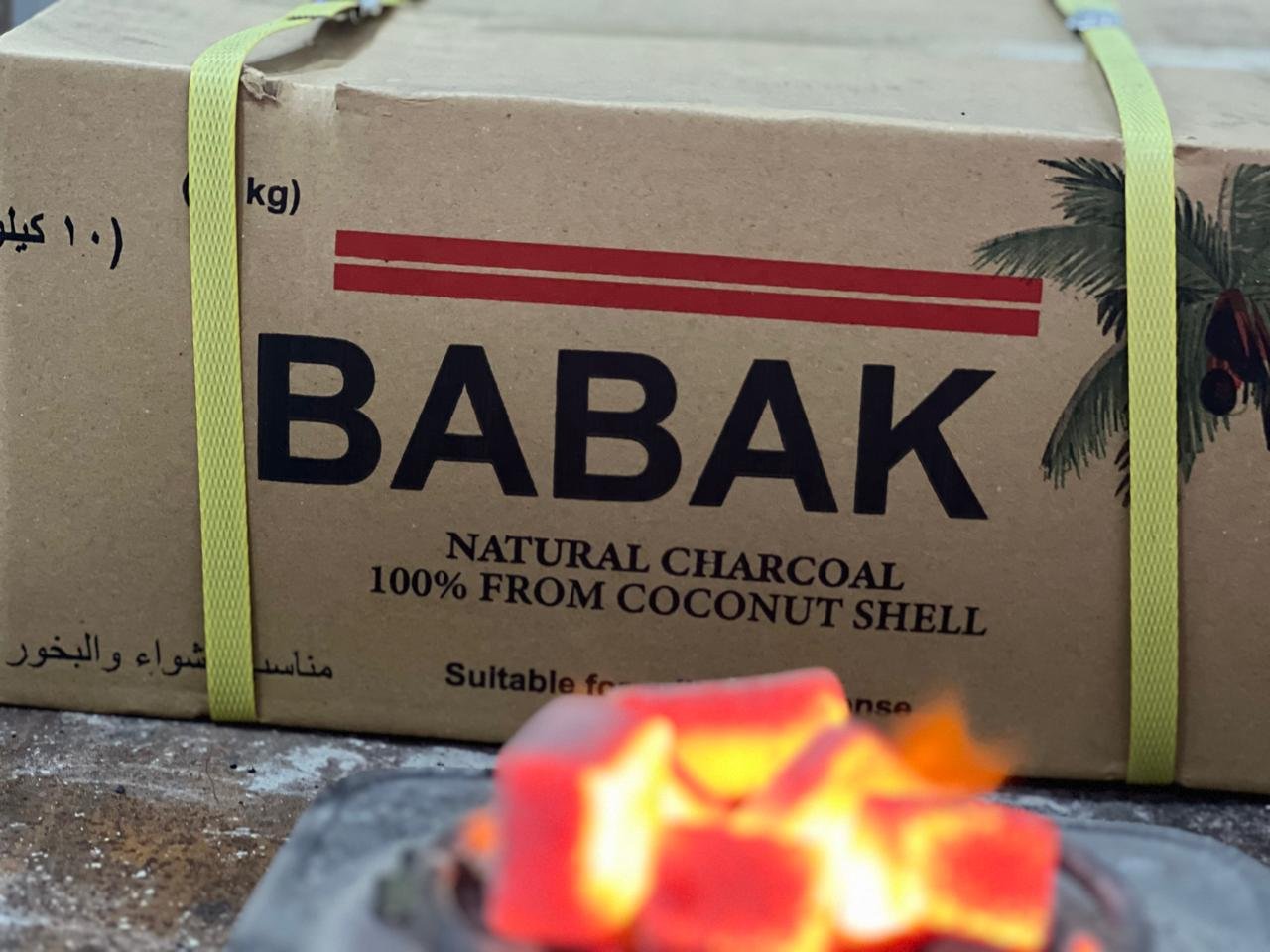 Glowing hookah charcoal